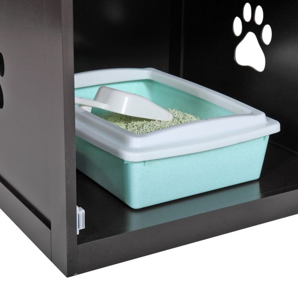 Stackable Double Cat Sitting in Litter Box