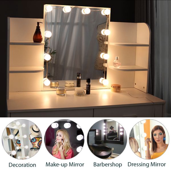 10 LEL Light Bulbs for Vanity Mirror W/Dimmer