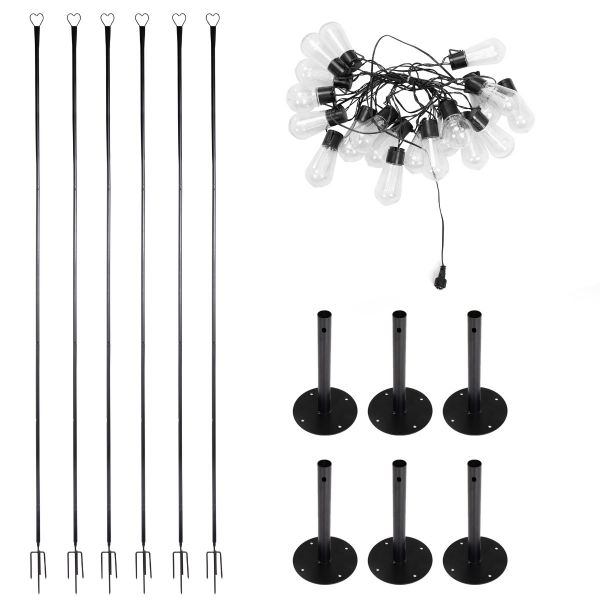 UTSUND LED lighting chain with 12 lights, outdoor/battery-operated black -  IKEA
