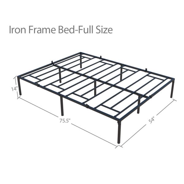 60×80 inch Queen Metal Platform Bed Frame