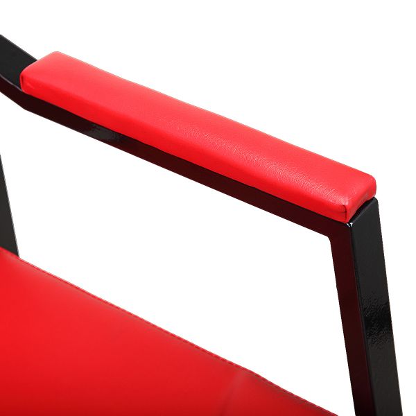 Red Ergonomic Hydraulic Hair Styling Salon Chair