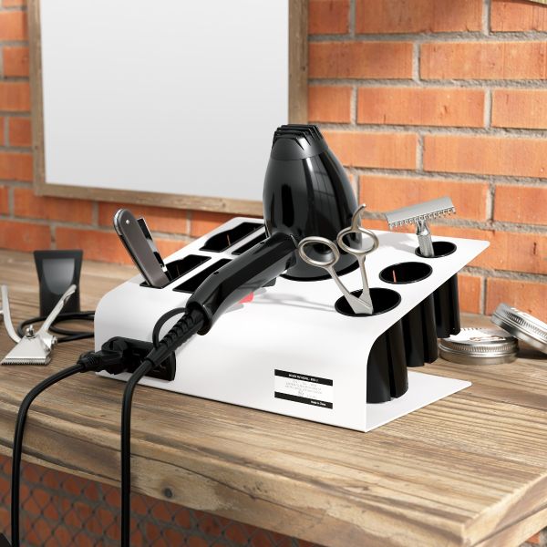 Saloniture Tabletop Blow Dryer, Hair Iron Holder And Appliance