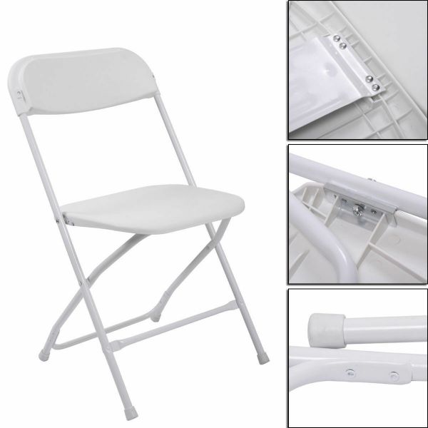 Multi-packs White/Black Plastic Folding Chairs