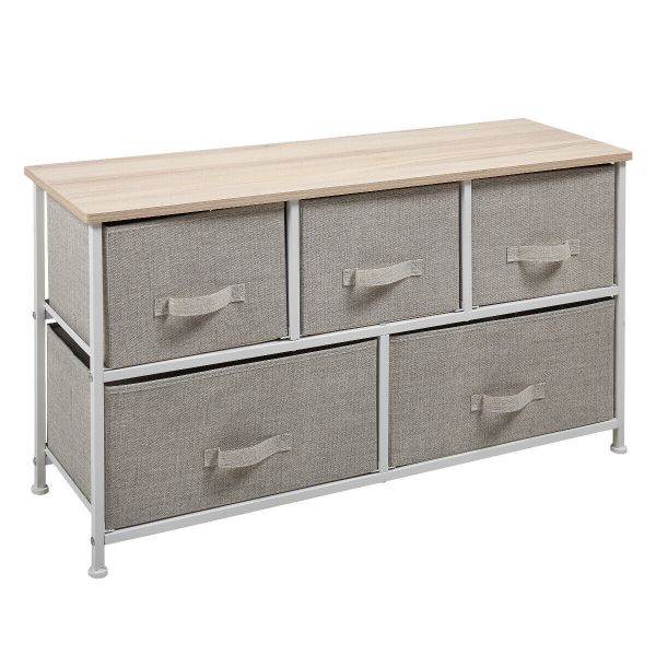 Fabric Bedroom Storage Chest W/Drawers Dresser