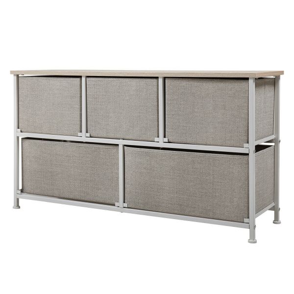 Fabric Bedroom Storage Chest W/Drawers Dresser