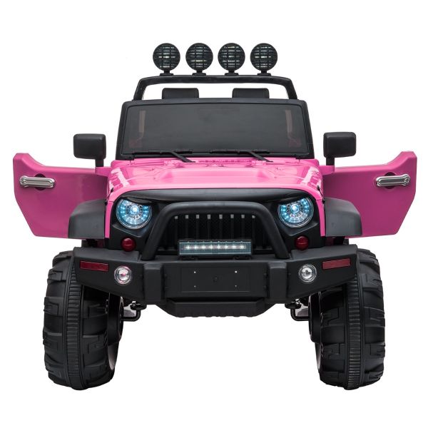 12V Battery Powered Pink Toy Truck for Kids w/ RC 