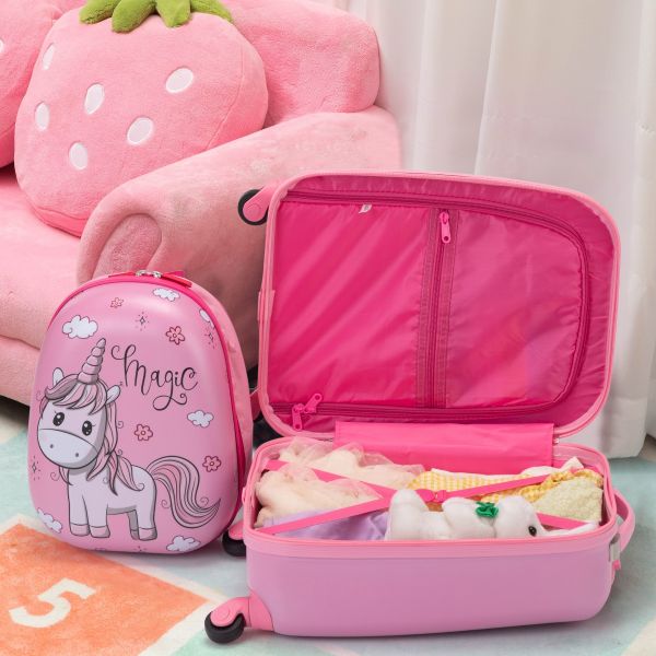 2 PCS Kids Luggage Set, 12\ Backpack and 16\ Spinner Case with 4 Uni – My  Little One