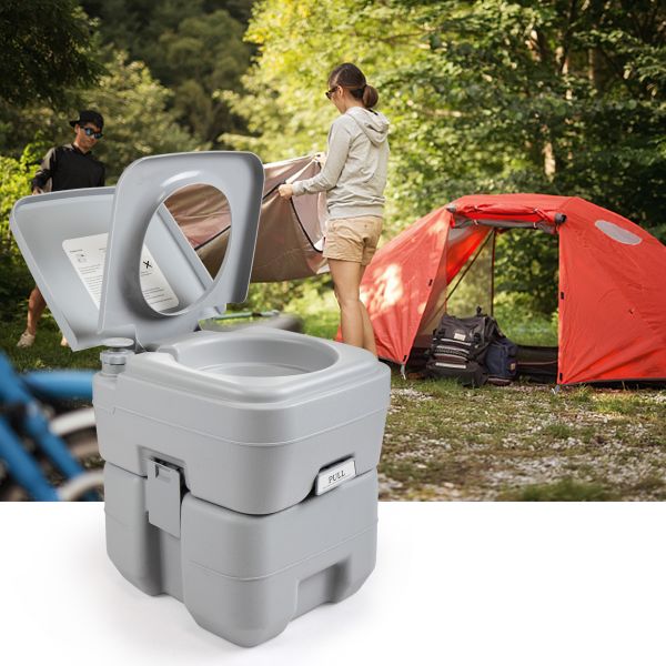 Portable Toilet Camping Porta Potty - 5 Gallon Waste Tank - Durable, Leak  Proof, Flushable Easy to use RV Toilet With Detachable Tanks for Effortless