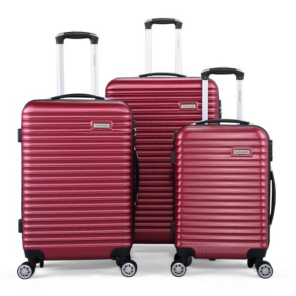 3 Sized Pcs Travel Rolling Carry-on Suitcase