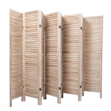 Light Burning 8 - Panel Sycamore Wood Folding Screen Room Divider