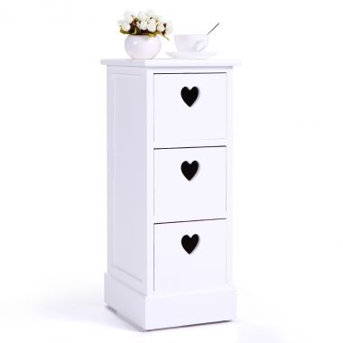 Tall Love-Accent 3-Drawer Narrow Nightstand