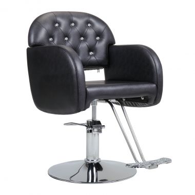 Hydraulic Tufted Salon Styling Chair W/Crystal-deco