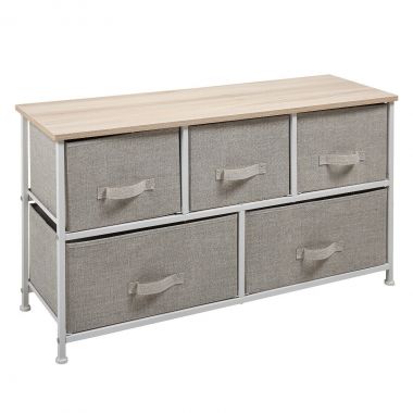 Fabric Bedroom Storage Chest W/Drawers Dresser